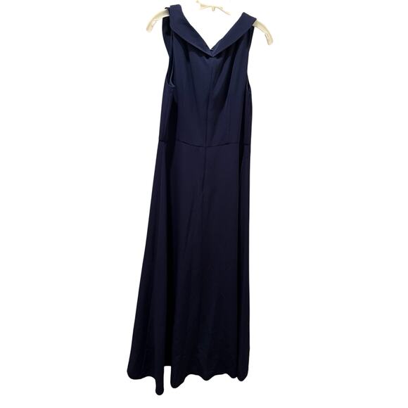 Preloved Kay Unger Navy Blue Jumpsuit With Skirt Overlay - Picture 4 of 6